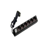 VİKO Viko Multi-let Anahtarlı 6 Lı Priz'li 3 X 1,5 Mm Uzatma Kablosu 6 Metre Siyah