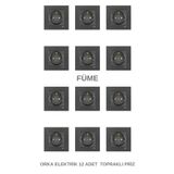 VİKO Viko Novella Füme 12 Adet Topraklı Priz Çerçeve Dahil