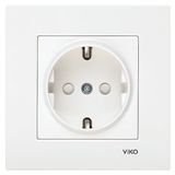 Viko VİKO0013 Karre Topraklı Priz Beyaz + Çerçeve