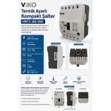 Viko VMT2-160 3X160A Ayarlı Termik Kompakt Şalter 35K