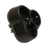 Viko Yonca Control Panel Switch Topraklı 3'lü Siyah Fiş Priz