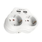 VİKO Yonca Priz – Ikili Topraklı, 2a Usb Çıkışlı, 2li, Beyaz