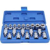 Vıktec 1/2 Torx ve E Lokma Takımı 19 Parça (T20-T25-T27-T30-T40-T45-T50-T55-T60-T70) CRV Çelik Malzeme ile Profesyonel Kullanıma Uygun