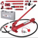 VIKTEC 4 Ton Hidrolik Oto Şase Kaporta Doğrultma İttirme Pompa Seti (Kırmızı Renk)