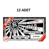 Viktoria Kumaş Boyası Siyah 12 Adet