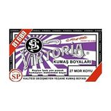 Viktoria Toz Kumaş Boyası 27 Mor Koyu 10-13 gr Naylon İpek Pamuk Kumaşları Mükemmel Boyar