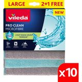 Vileda 10 Paket 3'lü Pro Clean Enzim Teknolojili Mikrofiber Temizlik Bezi