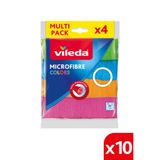 Vileda 10 Paket 4 lü %100 Mikrofiber Colors Temizlik Bezi