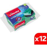 Vileda 12 Paket 2'li Ultra Çizmez Oluklu Bulaşık Süngeri - 12'li