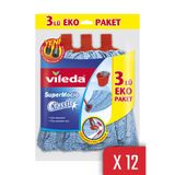 Vileda 12 Paket Supermocio 3 lü Klasik Yedek Paspas