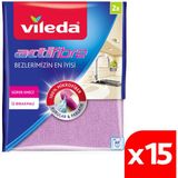 Vileda 15 Paket 2'li Actifiber Mikrofiber Temizlik Bezi