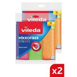 Vileda 2 Paket 3 Lü Mikrofiber Colors Xl 36x38 Temizlik Bezi