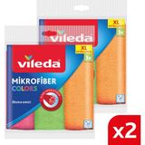 Vileda 2 Paket 3'lü Mikrofiber Colors XL 36x38 Temizlik Bezi - 2'li