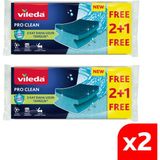 Vileda 2 Paket 3'lü Pro Clean Düz Bulaşık Süngeri
