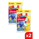 Vileda 2 Paket Supermocio Klasik + Ahşap Yedek Paspas