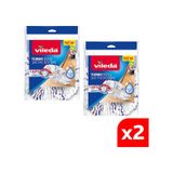 Vileda 2 Paket Turbo 3in1 Extra Pedli Mikrofiber Yedek Paspas