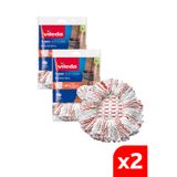 Vileda 2 Paket Turbo Deep Clean Yedek Paspas, Extra Pedli, Üçgen Başlık, Derinlemesine Temizlik
