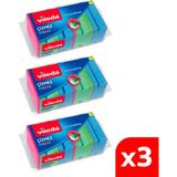 Vileda 3 Paket 4'lü Colors Çizmez Bulaşık Süngeri - 3'lü