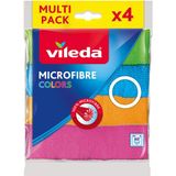 Vileda 4 Lü %100 Mikrofiber Colors Temizlik Bezi - Renkli