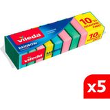 Vileda 5 Paket 10'lu Rainbow Bulaşık Süngeri - 5'li