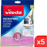 Vileda 5 Paket Mikrofiber Mutfak Temizlik Bezi - Pembe