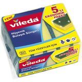 Vileda 5'li Yeşil Klasik Düz Sünger