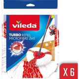 Vileda 6 Paket Turbo 2in1 Üçgen Başlık Yedek Paspas - 6'lı