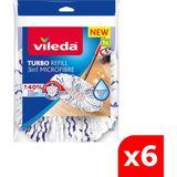 Vileda 6 Paket Turbo Deep Clean Yedek Paspas, Extra Pedli, Üçgen Başlık, Derinlemesine Temizlik - Renkli