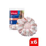 Vileda 6 Paket Turbo Deep Clean Yedek Paspas, Extra Pedli, Üçgen Başlık, Derinlemesine Temizlik