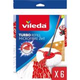 Vileda 6'lı Turbo 2in1 Üçgen Başlık Yedek Paspas (1 Koli)
