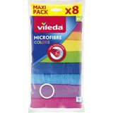Vileda 8'li %100 Mikrofiber Colors Temizlik Bezi - Tekil - Tekli