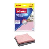 Vileda Actifibre Soft Universal 2'li Temizlik Bezi, Pembe