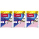 Vileda Actifibre Soft Universal New Soft Touch (Paket içi 2 Li) (3 Lü Set)