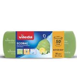 Vileda Büzgülü Limon Kokulu Çöp Torbası 50 Litre - 10'lu, Yeşil, Büyük