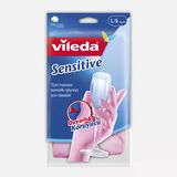 Vileda Candy Pink Sensitive Pamuklu Tek Large Temizlik Eldiveni Pembe (8'Li Paket)
