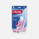Vileda Candy Pink Sensitive Pamuklu Tek Medium Temizlik Eldiveni Pembe (8'Li Paket)