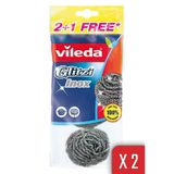 Vileda Glitzi Inox Paslanmaz Çelik Bulaşık Teli 3 Al 2 Öde X 2 Paket