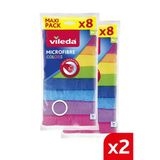 Vileda Mikrofiber Colors Renkli Temizlik Bezi 8'Li X 2 Paket