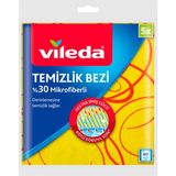 Vileda Mikrofiber Temizlik Bezi 33x35 cm 5'li Avantaj Paketi Sarı - Tekli
