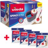 Vileda Spino Ultra Otomatik Temizlik Seti + 4 Yedek Paspas - Set + 4 Yedek