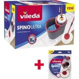Vileda Spino Ultra Otomatik Temizlik Seti + Yedek Paspas - Renkli - Standart