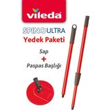 Vileda Spino Ultra Yedek Sap + Başlık Paketi V.VLD.043 - Çok Renkli