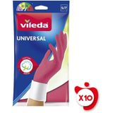 Vileda Standart Universal Doğal Lateks S Beden Kırmızı Eldiven 10 Paket