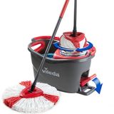 Vileda Turbo 2 In 1 Komple Temizlik Seti, 130 cm Uzayan Sap, Üçgen Başlık - Gri