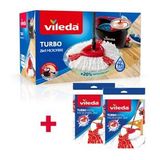 Vileda Turbo 2in1 Pedallı Temizlik Seti + 2'li Turbo 2in1 Mikrofiber Yedek Paspas