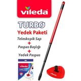 Vileda Turbo Classic Üçgen Başlık Yedek Paspas Temizlik Seti Kolay Kullanım İçin
