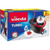 Vileda Turbo Pedallı Döner Hazneli Temizlik Seti Siyah Plastik Malzeme ile Ergonomik Tasarım