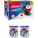 Vileda Turbo Pedallı Mop Takımı Renkli 2 Yedek Paspas ile Üstün Emicilik Özelliği