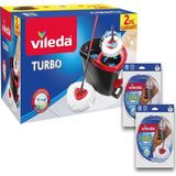 Vileda Turbo Pedallı Temizlik Seti + (2 Adet Yedek Paspas)
