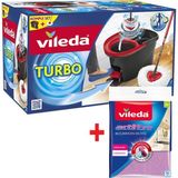 Vileda Turbo Pedallı Temizlik Seti 2'li Actifibre Mikrofiber Bez Mavi Süper Emici Malzeme